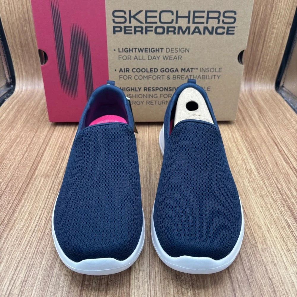 Skechers‎ Go Walk Joy Aurora Womens 10 Navy Slip On Sneakers 124637/NVW NEW